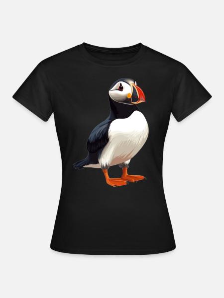 Papageientaucher - Frauen T-Shirt - Schwarz
