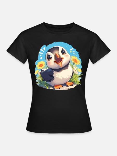 Papageientaucher - Frauen T-Shirt - Schwarz