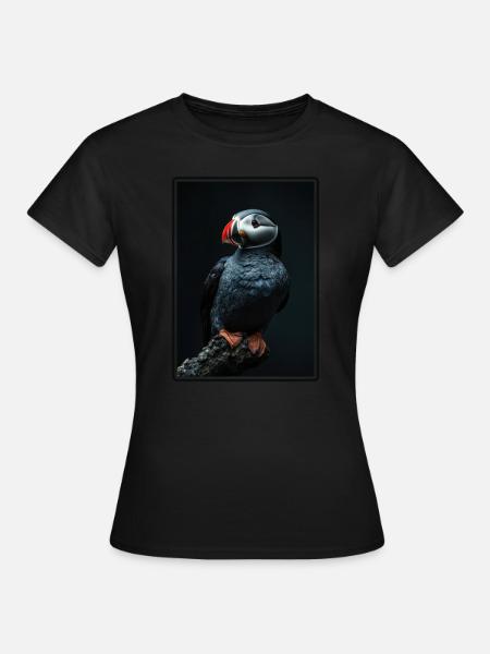 Papageientaucher - Frauen T-Shirt - Schwarz