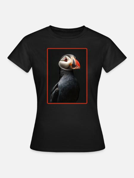 Papageientaucher - Frauen T-Shirt - Schwarz