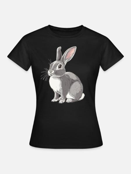 Hasen Hase - Frauen T-Shirt - Schwarz
