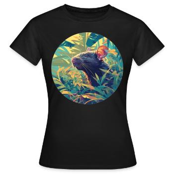 Rat Rat - Women's T-Shirt - black - Front - AI Model Female 172 dark (172cm)