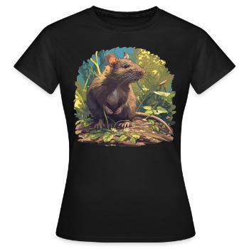 Rat Rat - Women's T-Shirt - black - Front - AI Model Female 172 dark (172cm)