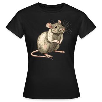 Rat Rat - Women's T-Shirt - black - Front - AI Model Female 172 dark (172cm)