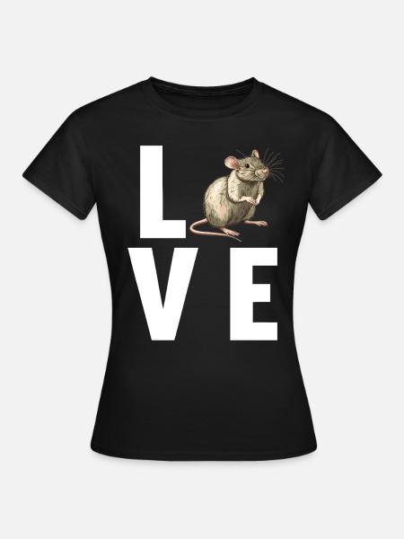 Ratten Ratte - Frauen T-Shirt - Schwarz