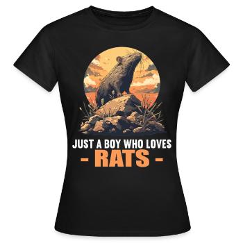 Rat Rat - Women's T-Shirt - black - Front - AI Model Female 172 dark (172cm)