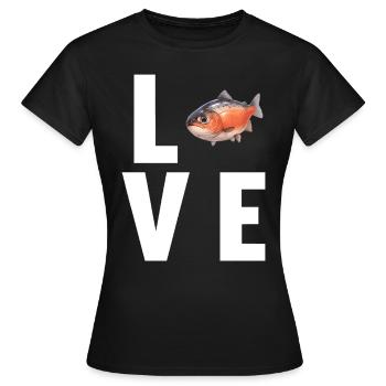 Saumon Saumon - T-shirt Femme - noir - Devant - AI Model Female 172 dark (172cm)