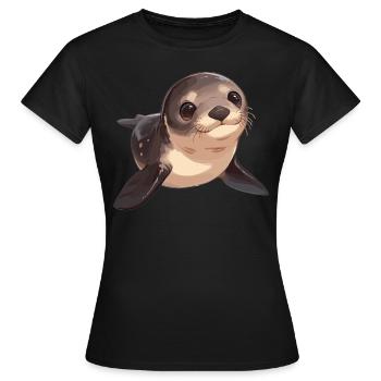 Lions de mer Lion de mer - T-shirt Femme - noir - Devant - AI Model Female 172 dark (172cm)