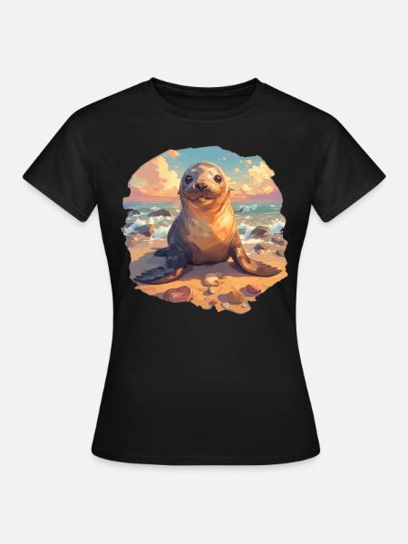 Seelöwen Seelöwe - Frauen T-Shirt - Schwarz