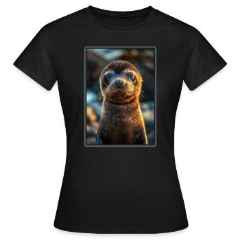 Lions de mer Lion de mer - T-shirt Femme - noir - Devant - AI Model Female 172 dark (172cm)