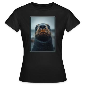 Lions de mer Lion de mer - T-shirt Femme - noir - Devant - AI Model Female 172 dark (172cm)