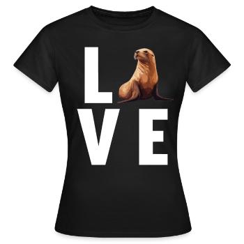 Lions de mer Lion de mer - T-shirt Femme - noir - Devant - AI Model Female 172 dark (172cm)