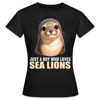 Lions de mer Lion de mer - T-shirt Femme - noir - Devant - AI Model Female 172 dark (172cm)