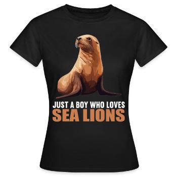 Lions de mer Lion de mer - T-shirt Femme - noir - Devant - AI Model Female 172 dark (172cm)