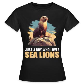 Lions de mer Lion de mer - T-shirt Femme - noir - Devant - AI Model Female 172 dark (172cm)