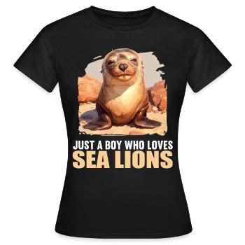 Lions de mer Lion de mer - T-shirt Femme - noir - Devant - AI Model Female 172 dark (172cm)