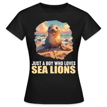 Lions de mer Lion de mer - T-shirt Femme - noir - Devant - AI Model Female 172 dark (172cm)