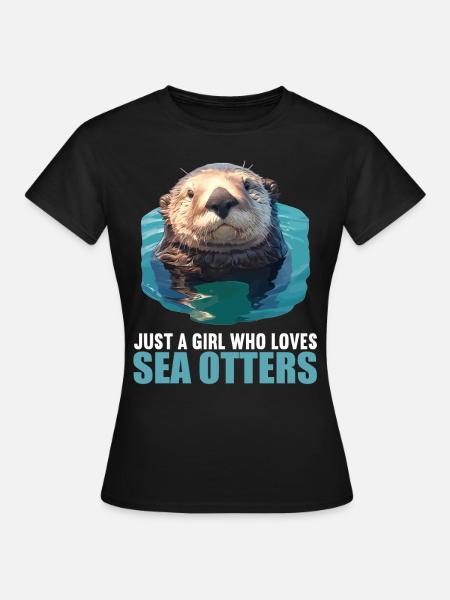 Seeotter - Frauen T-Shirt - Schwarz