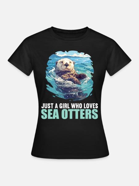 Seeotter - Frauen T-Shirt - Schwarz
