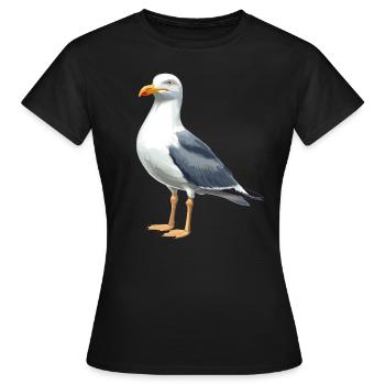 Mouettes Mouette - T-shirt Femme - noir - Devant - AI Model Female 172 dark (172cm)