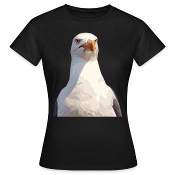 Mouettes Mouette - T-shirt Femme - noir - Devant - AI Model Female 172 dark (172cm)