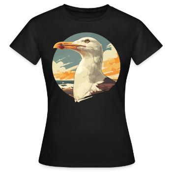 Mouettes Mouette - T-shirt Femme - noir - Devant - AI Model Female 172 dark (172cm)