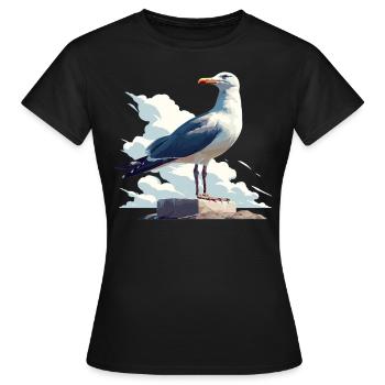 Mouettes Mouette - T-shirt Femme - noir - Devant - AI Model Female 172 dark (172cm)