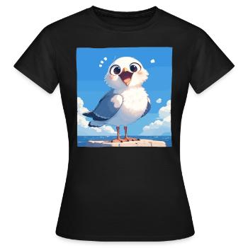 Mouettes Mouette - T-shirt Femme - noir - Devant - AI Model Female 172 dark (172cm)