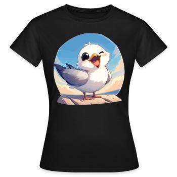 Mouettes Mouette - T-shirt Femme - noir - Devant - AI Model Female 172 dark (172cm)