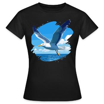 Mouettes Mouette - T-shirt Femme - noir - Devant - AI Model Female 172 dark (172cm)