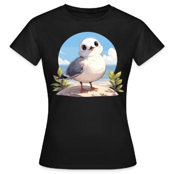 Mouettes Mouette - T-shirt Femme - noir - Devant - AI Model Female 172 dark (172cm)