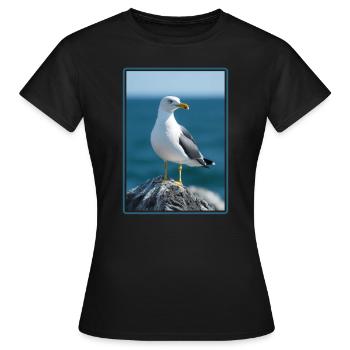 Mouettes Mouette - T-shirt Femme - noir - Devant - AI Model Female 172 dark (172cm)
