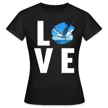 Mouettes Mouette - T-shirt Femme - noir - Devant - AI Model Female 172 dark (172cm)