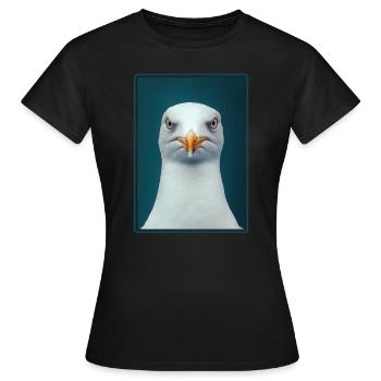 Mouettes Mouette - T-shirt Femme - noir - Devant - AI Model Female 172 dark (172cm)