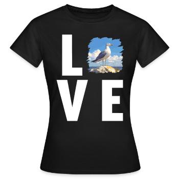 Mouettes Mouette - T-shirt Femme - noir - Devant - AI Model Female 172 dark (172cm)