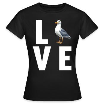 Mouettes Mouette - T-shirt Femme - noir - Devant - AI Model Female 172 dark (172cm)