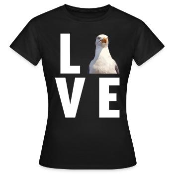 Mouettes Mouette - T-shirt Femme - noir - Devant - AI Model Female 172 dark (172cm)