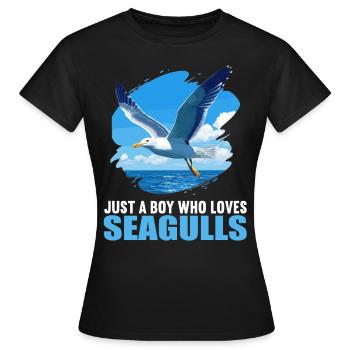 Mouettes Mouette - T-shirt Femme - noir - Devant - AI Model Female 172 dark (172cm)