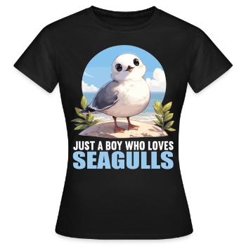 Mouettes Mouette - T-shirt Femme - noir - Devant - AI Model Female 172 dark (172cm)