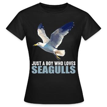 Mouettes Mouette - T-shirt Femme - noir - Devant - AI Model Female 172 dark (172cm)