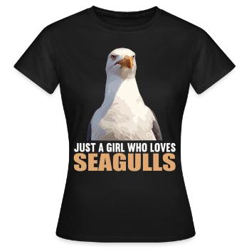 Mouettes Mouette - T-shirt Femme - noir - Devant - AI Model Female 172 dark (172cm)