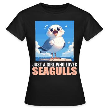 Mouettes Mouette - T-shirt Femme - noir - Devant - AI Model Female 172 dark (172cm)