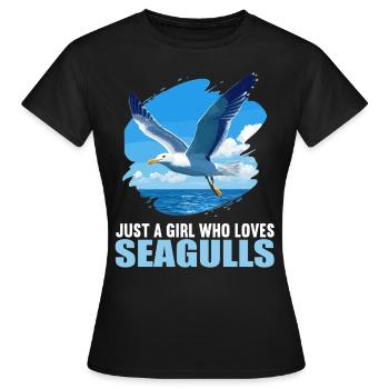 Mouettes Mouette - T-shirt Femme - noir - Devant - AI Model Female 172 dark (172cm)