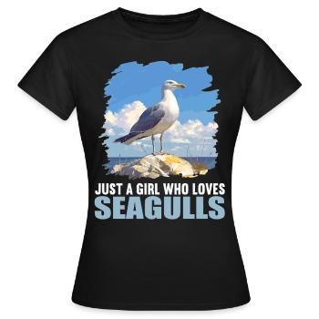 Mouettes Mouette - T-shirt Femme - noir - Devant - AI Model Female 172 dark (172cm)