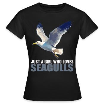 Mouettes Mouette - T-shirt Femme - noir - Devant - AI Model Female 172 dark (172cm)
