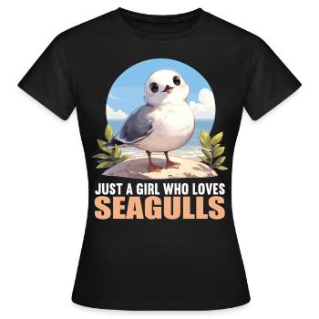 Mouettes Mouette - T-shirt Femme - noir - Devant - AI Model Female 172 dark (172cm)