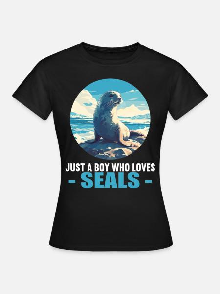 Robben Robbe - Frauen T-Shirt - Schwarz
