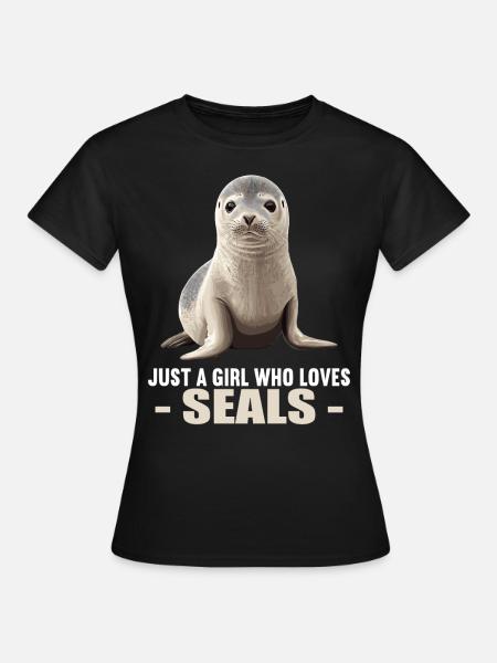 Robben Robbe - Frauen T-Shirt - Schwarz