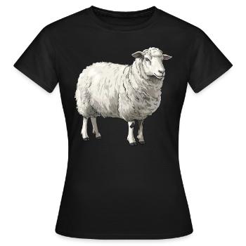 Schafe Schaf - Frauen T-Shirt - Schwarz - Vorne - AI Model Female 172 dark (172cm)