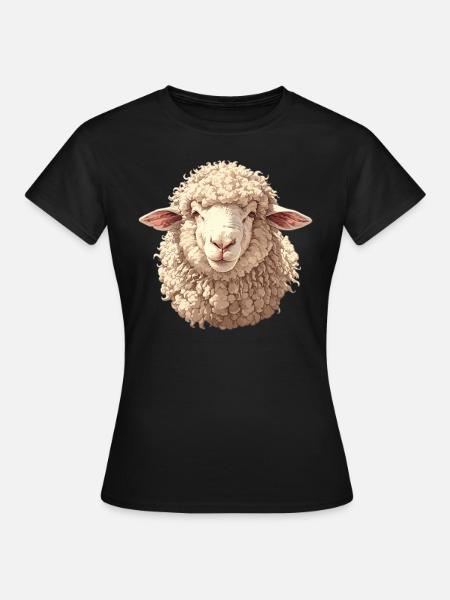 Schafe Schaf - Frauen T-Shirt - Schwarz